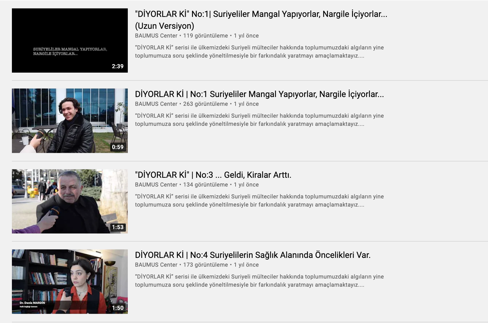 "Diyorlar Ki" Series Published On Our @baumuscenter YouTube Channel